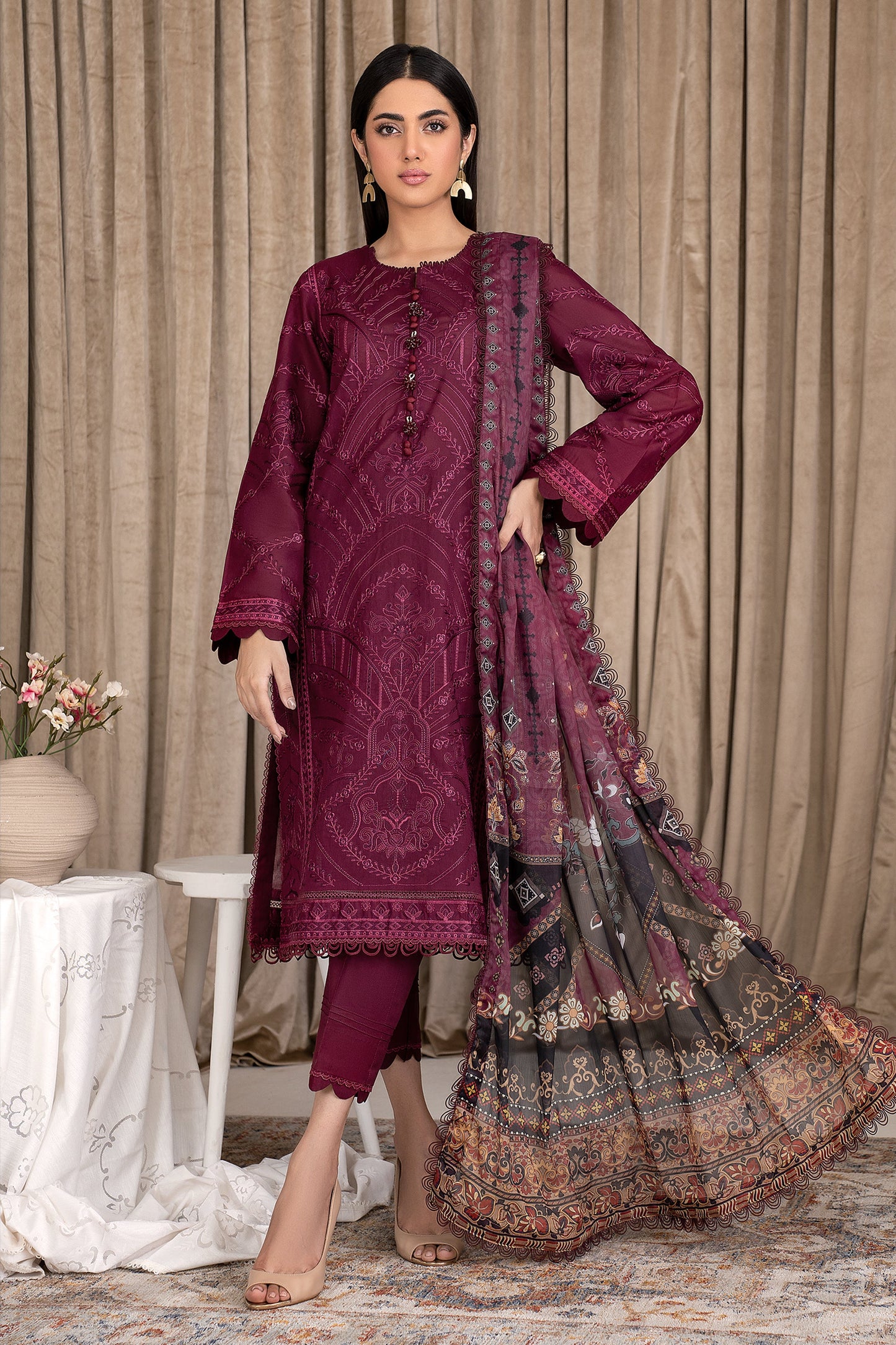 ZEL 01 Rose Wood| Zarif Unstitched Lawn | Eid Ul Adha Collection23