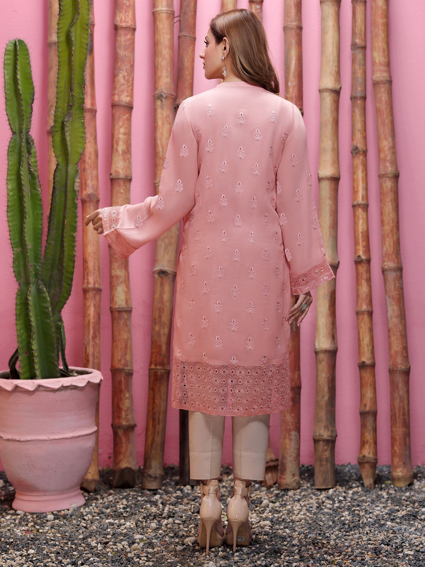 Embroidered Chiffon Shirt | Lime Light Women Eid Collection 2023