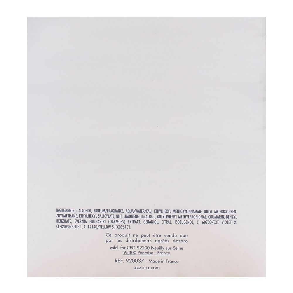 Azzaro Chrome Eau De Toilette | France | Fragrance for  Men.