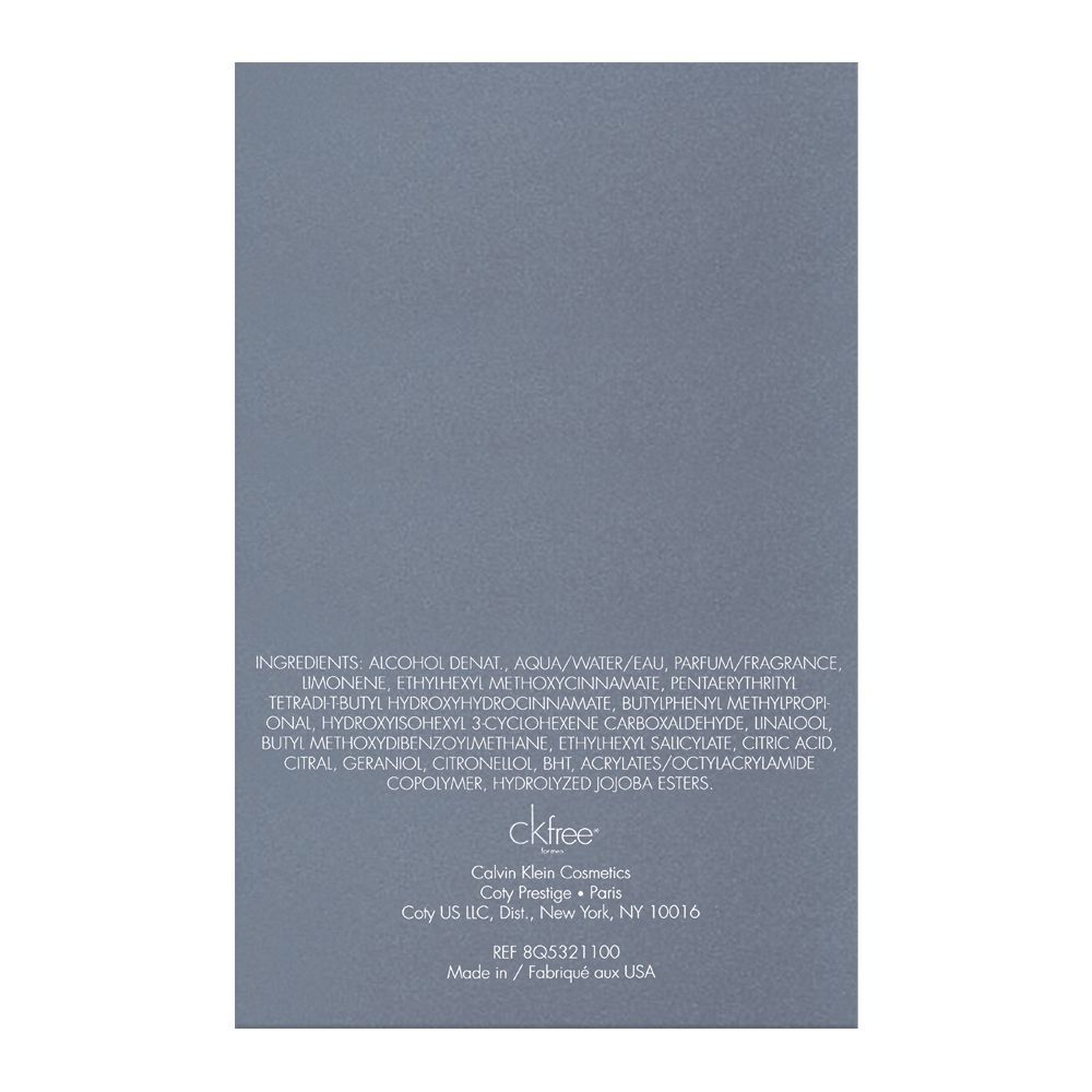 Calvin Klein Free For Men Eau De Toilette|  France | Fragrances  For Men.