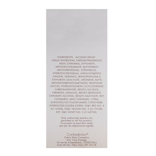Calvin Klein Contradiction Women Eau De Parfum, 100ml | Spain | Fragrance For Women