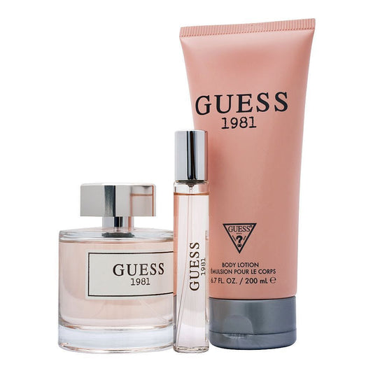 Guess 1981 Eau De Toilette Gift Set For Women, EDT 100ml + Body Lotion 200ml +Travel Spray 15ml | Turkey | Fragrance For Women