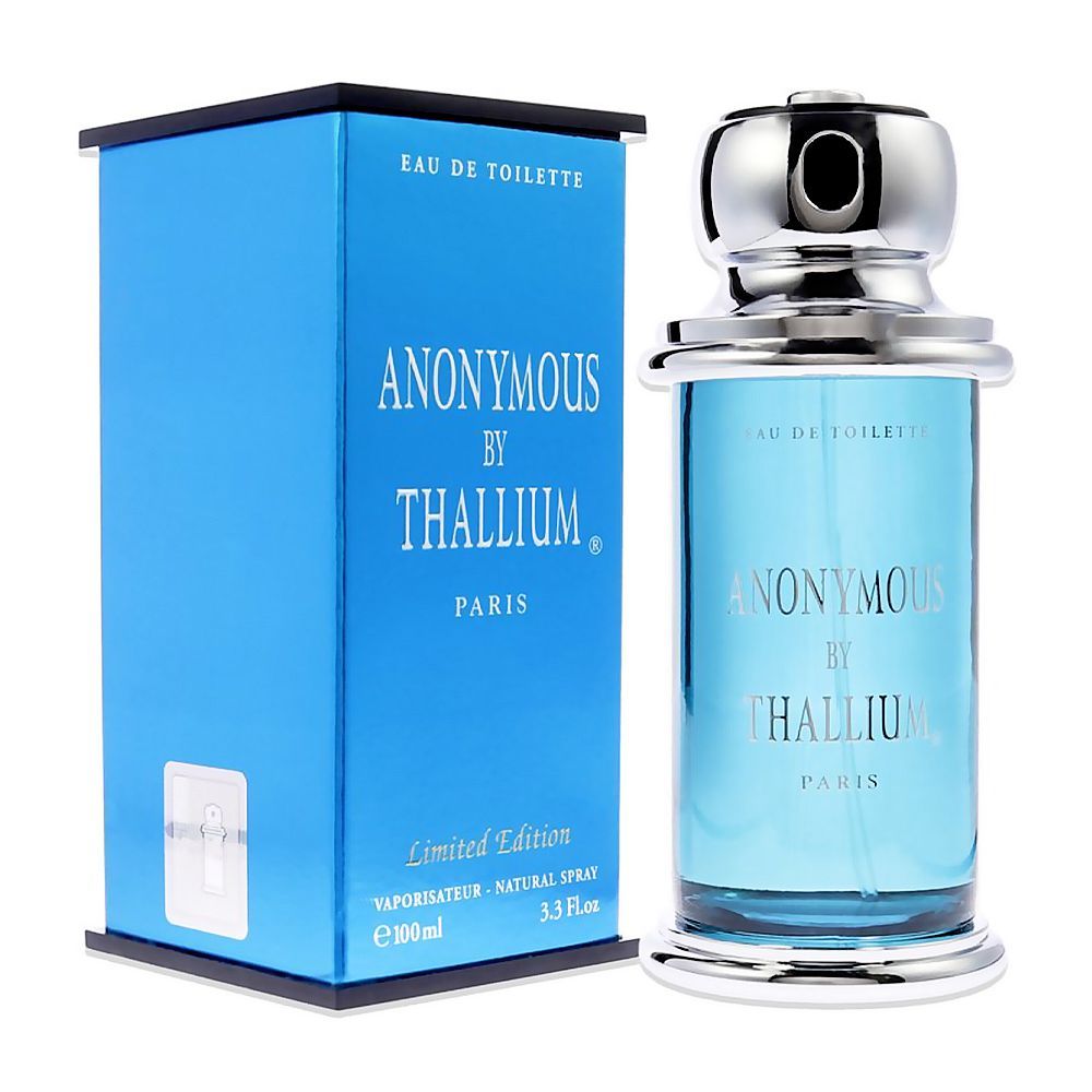 Paris Bleu Anonymous By Thallium Limited Edition, Eau De Toilette, 100ml | France | Fragrance For Men
