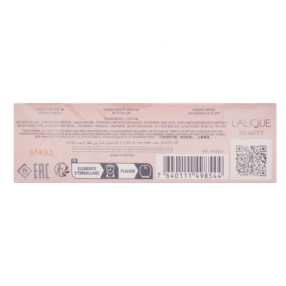 Lalique Satine, Eau de Parfum, 100ml | France | Fragrance For Women