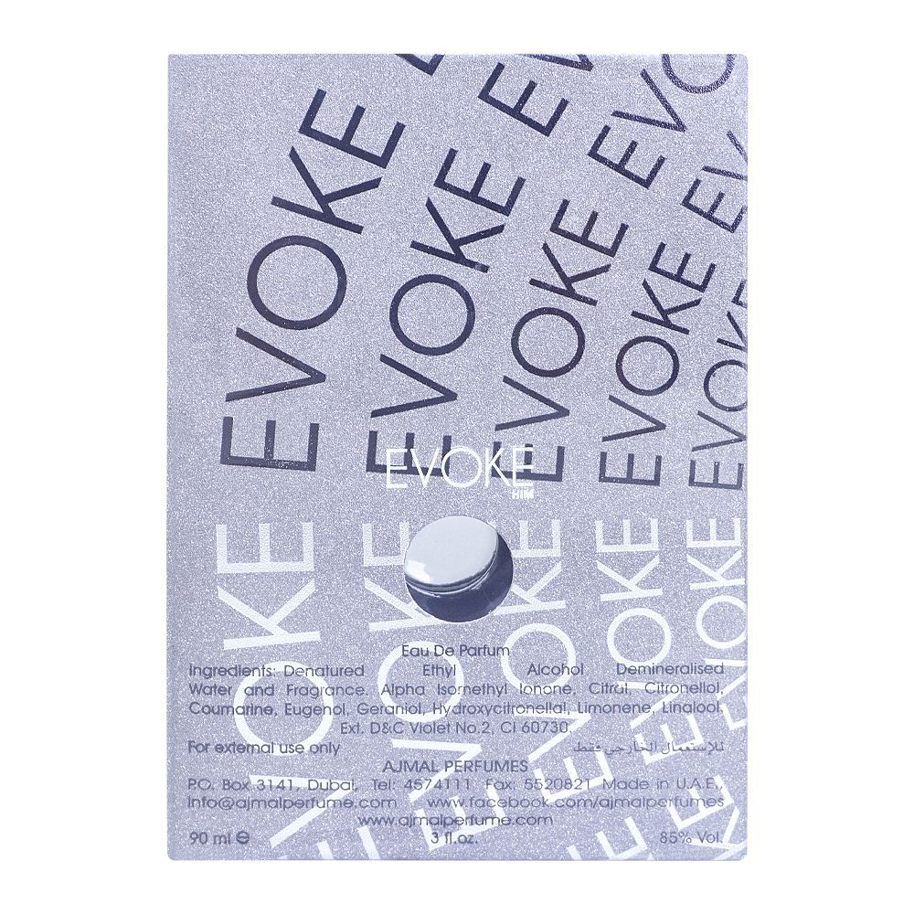 Ajmal Evoke Him Eau De Parfum, 90ml | United Arab Emirates | For Men