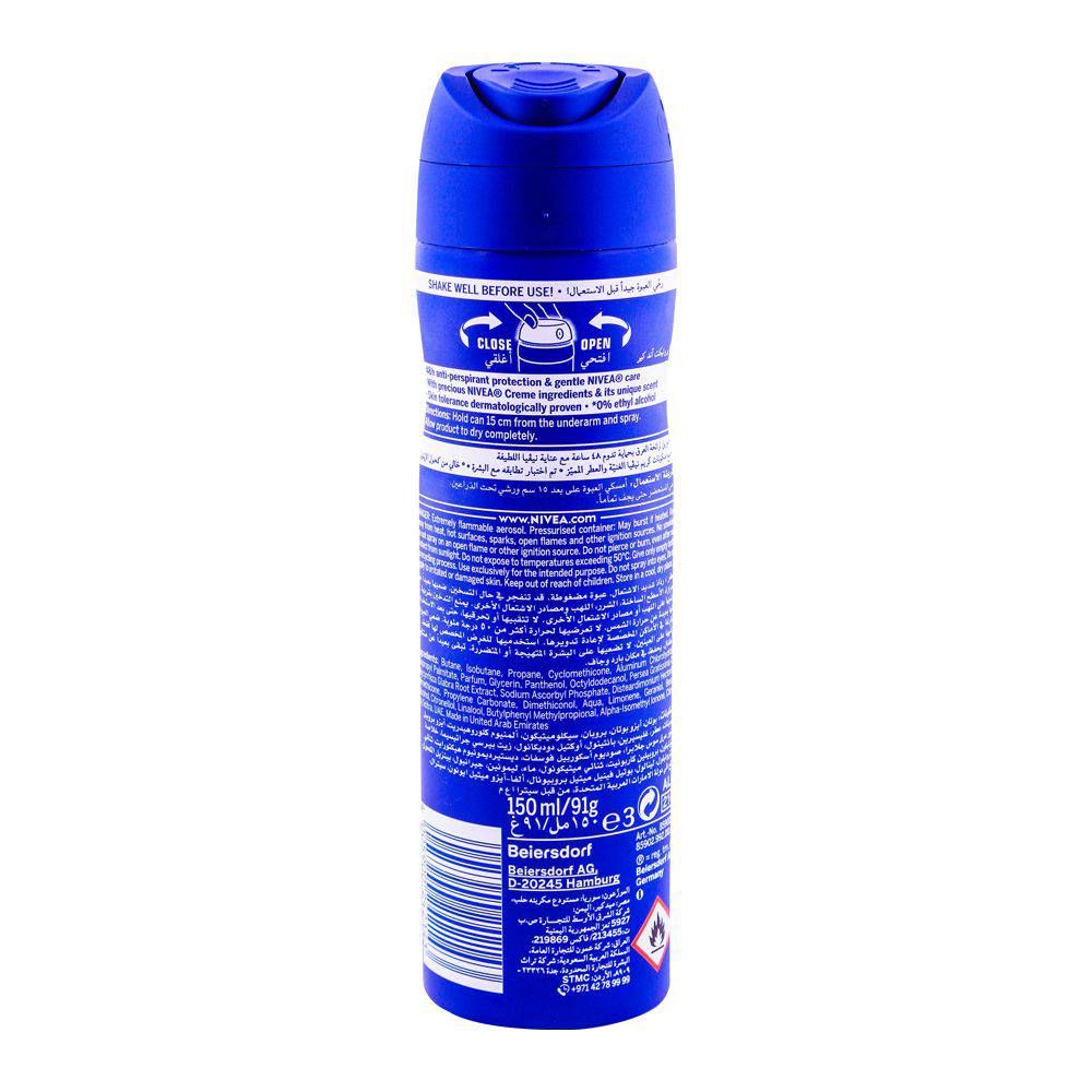Nivea 48H 0% Alcohol Deodorant Spray   | Deodorant | For Women