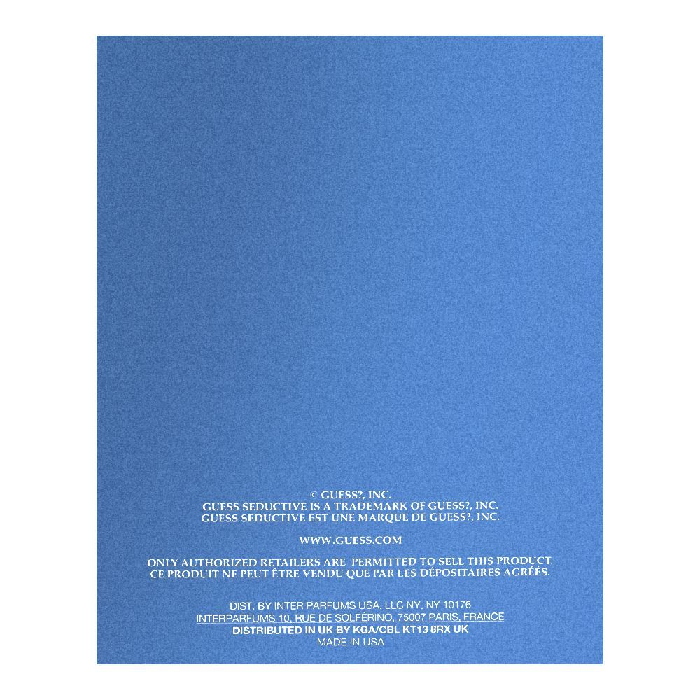 Guess Seductive Homme Blue Perfume, Eau de Toilette, 100ml | United States | Fragrance For Men