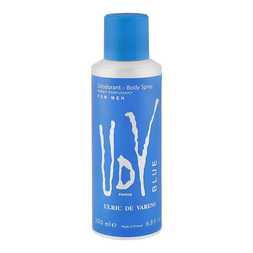 UDV Blue For Men Deodorant Body Spray, 200ml | Paris | Fragrance For Men