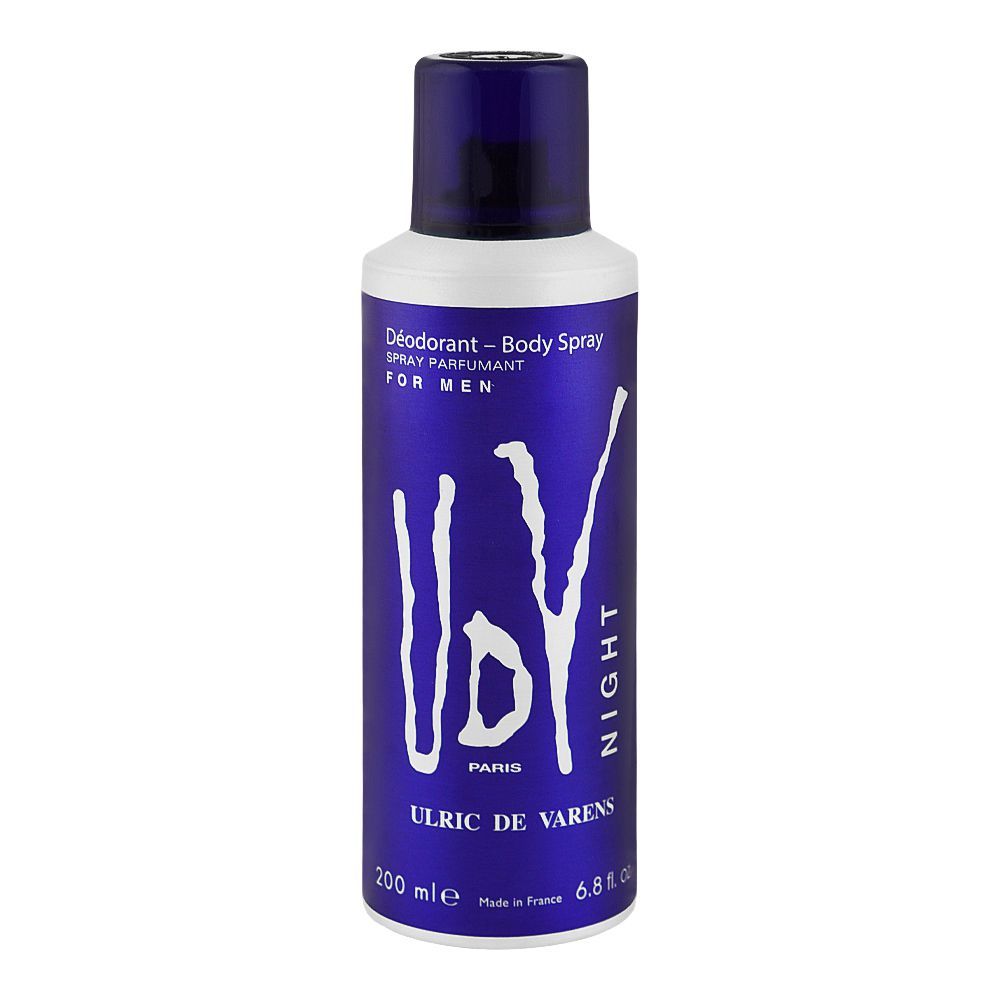 UDV Night For Men Deodorant Body Spray, 200ml | Paris | Fragrance For Men