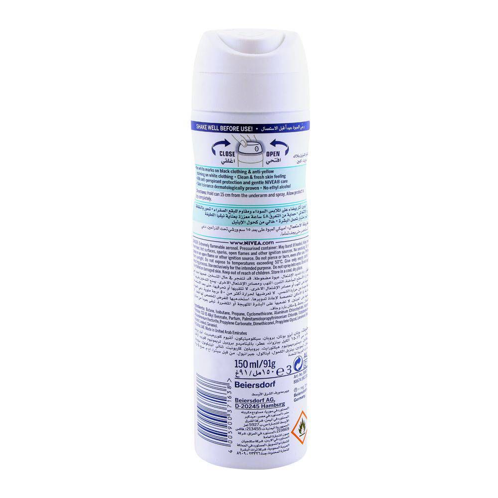 Nivea 48H Invisible Anti-Perspirant Deodorant Spray, For Black & White| Deodorant | For Women.