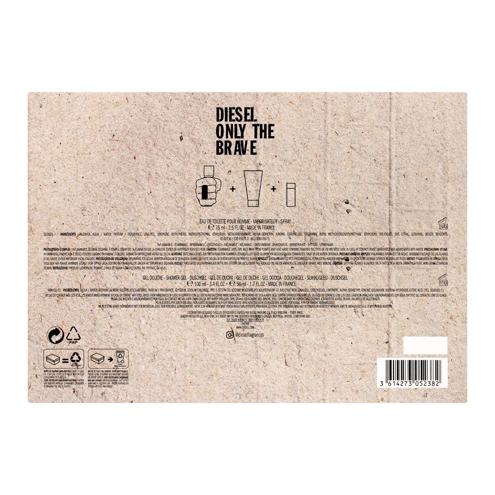 Diesel Only The Brave Gift Set|  France | perfume  For Men.