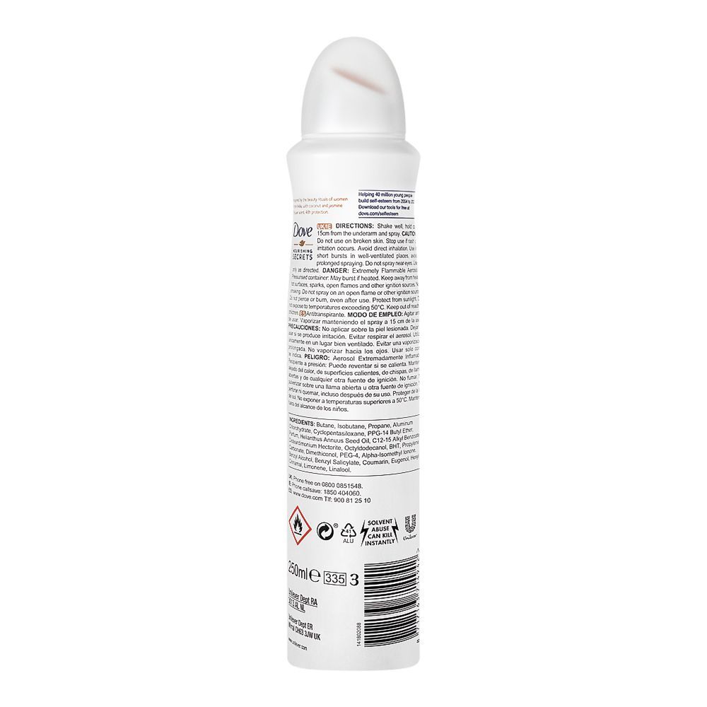 Dove Nourishing Secrets Restoring Ritual Women Deodorant Spray, 250ml | Dove | For Women
