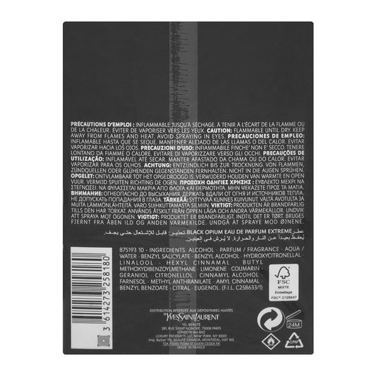 YSL Black Opium Extreme Eau De Parfum, 90ml | France | Fragrance For Women