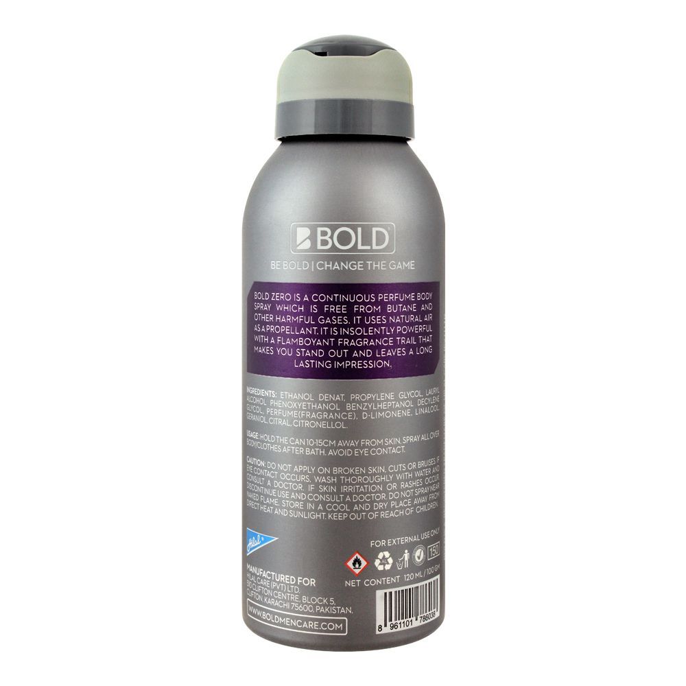 Bold Zero Passion Continuous Perfume Body Spray| Deodorant | For Men.