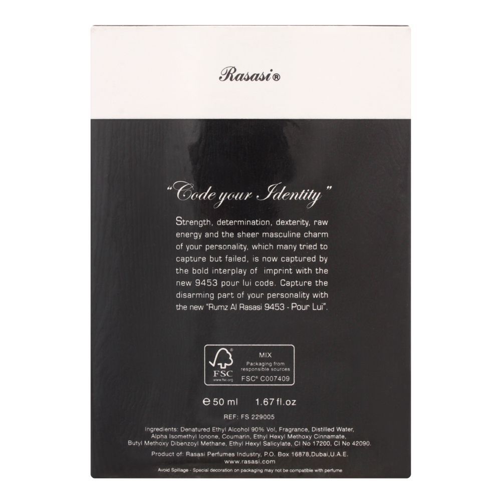 Rasasi Rumz Al Rasasi 9453 Leo Pour Lui Eau De Parfum| United Arab Emirates |Fragrance for Men .