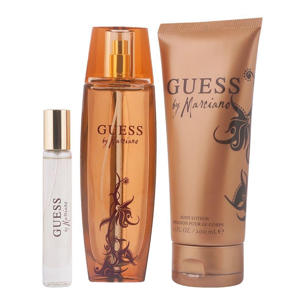 Guess By Marciano For Women Set EDP 100ml + Body Lotion 200ml + Travel Spray 15ml | France |  Fragrance For Women