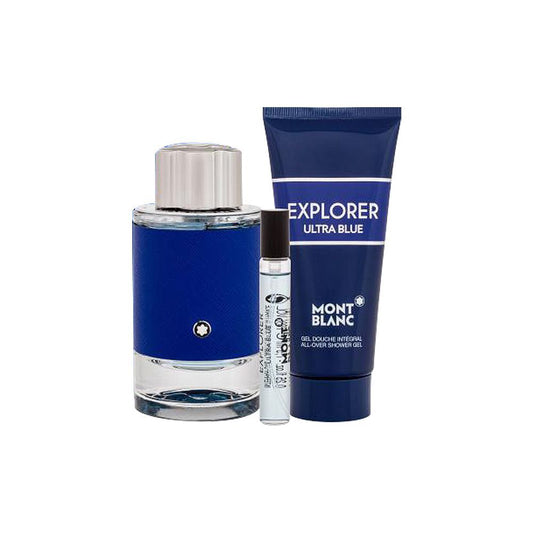 Mont Blanc Explorer Ultra Blue Pour Homme Men Perfume Set| France | Fragrance For Men.