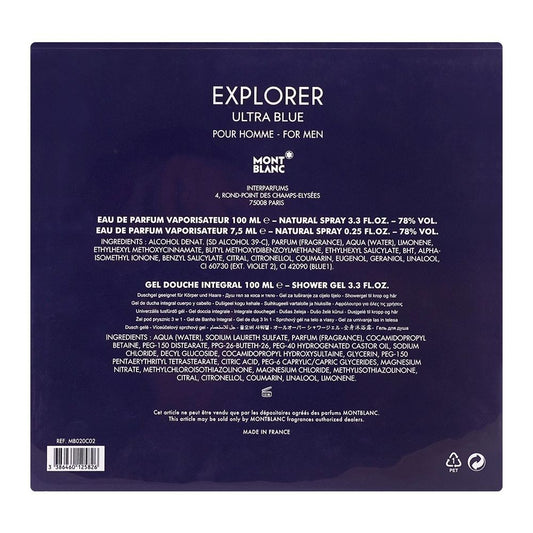 Mont Blanc Explorer Ultra Blue Pour Homme Men Perfume Set| France | Fragrance For Men.