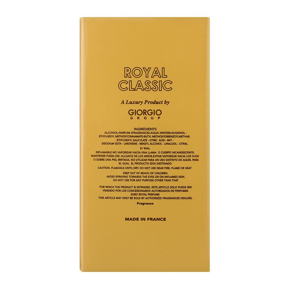 Giorgio Royal Classic Eau De Parfum|  france | perfume  For Men.
