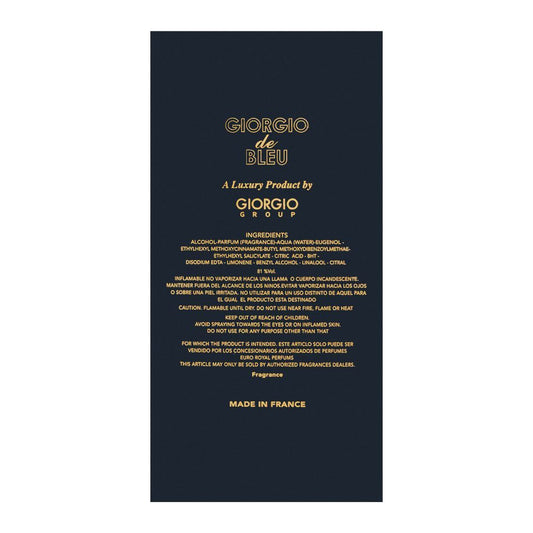 Giorgio De Bleu Spray For Men |  France | perfume  For Men.