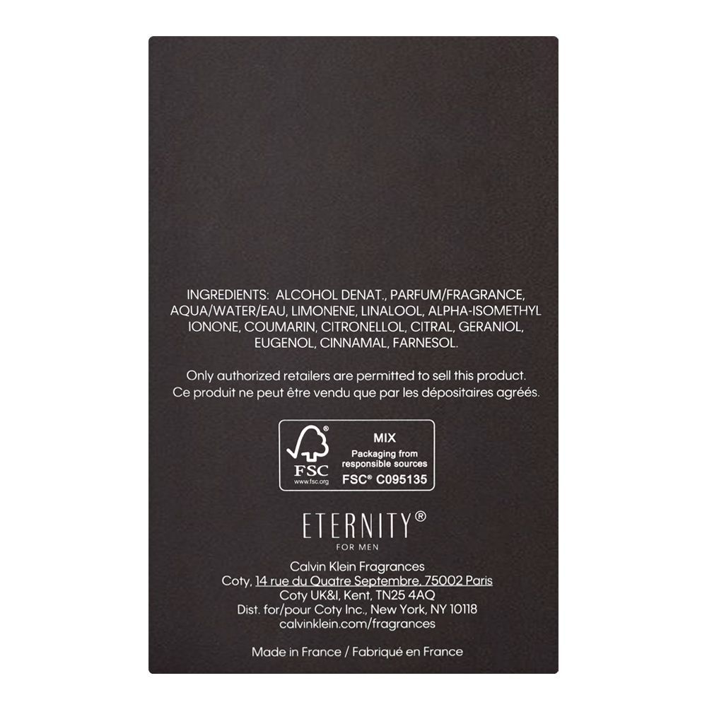 Calvin Klein Eternity Parfum For Men|  France | Fragrances  For Men.