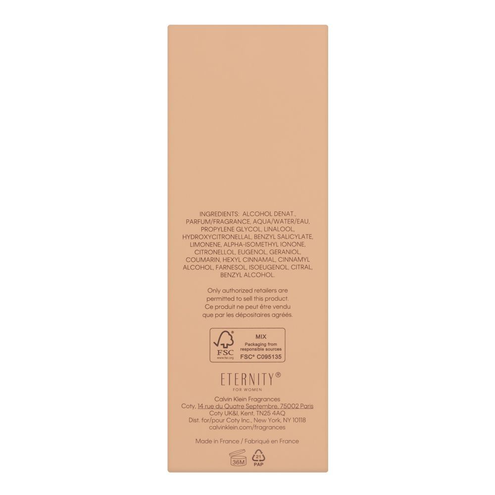 Calvin Klein Eternity Intense Eau De Parfum, 100ml | France | Fragrance For Women