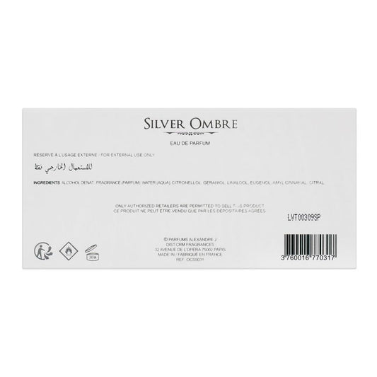 Alexandre.J The Collector Silver Ombre Eau De Parfum, 100ml | France | Fragrance For Men & Women