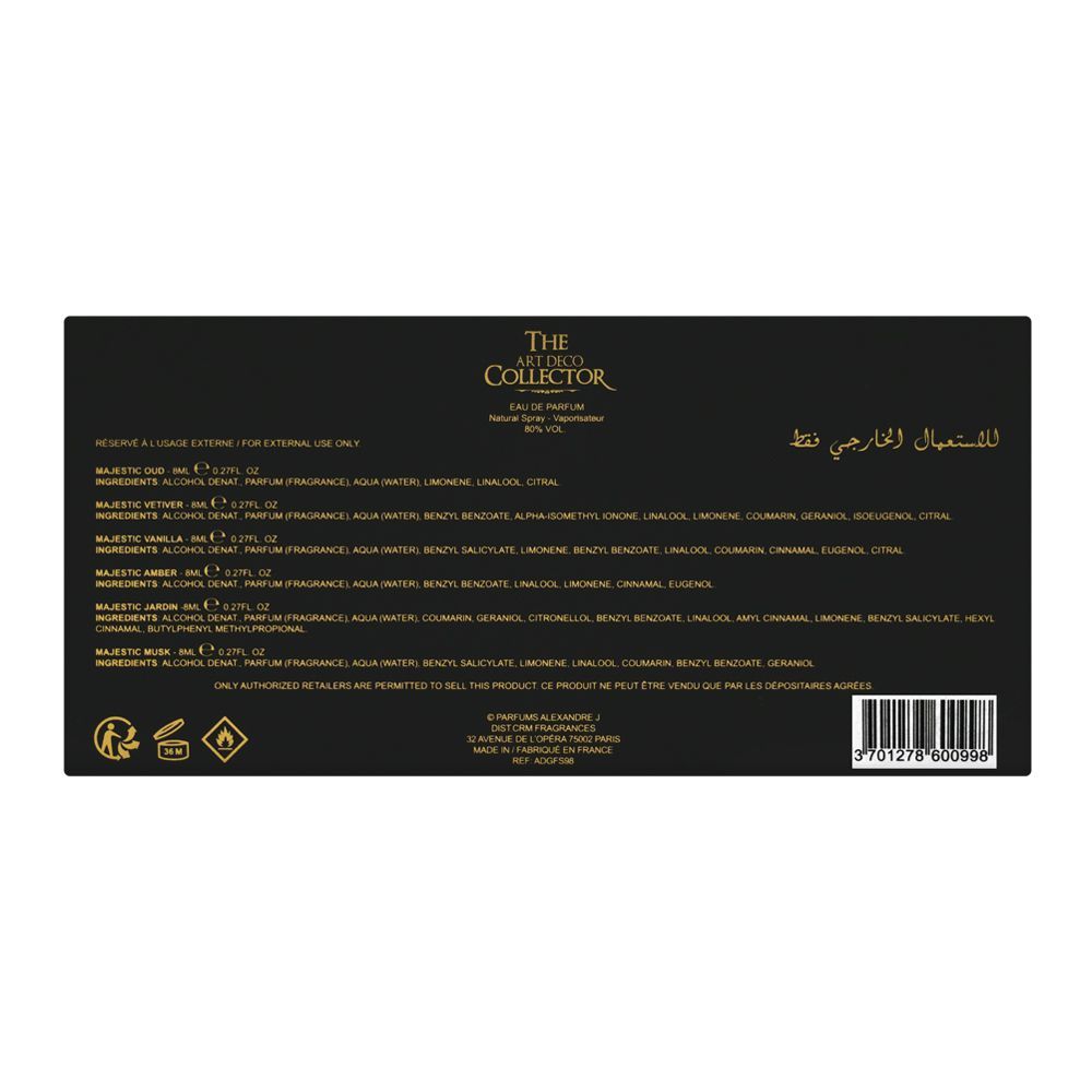 Alexandre.J The Art Deco The Majestic Set Eau De Parfum, 8mlX6 | France | Fragrance For Men & Women