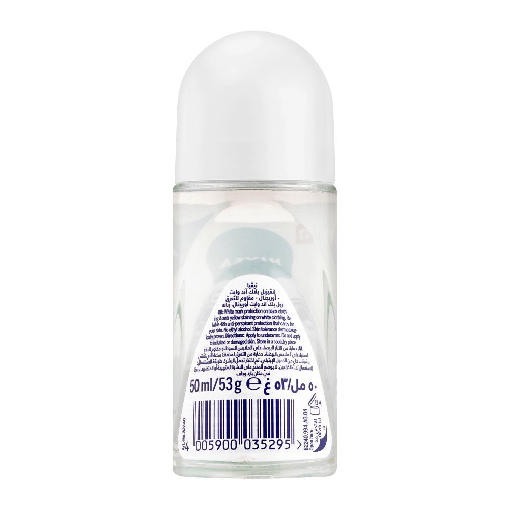 Nivea 5-In-1 Black & White Invisible Original X5 Anti Roll On, For Women | Nivea | For Women