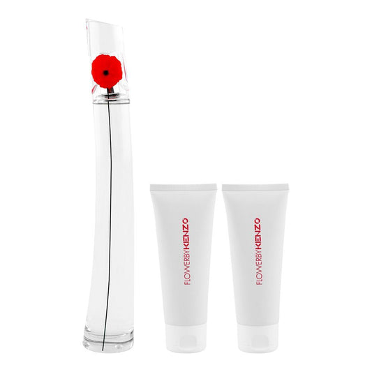 Kenzo Flower By Kenzo Set For Women, Eau De Parfum, 100ml + Eau De Parfum En Lait, 75ml + Shower Cream, 75ml | France | Fragrance For Women