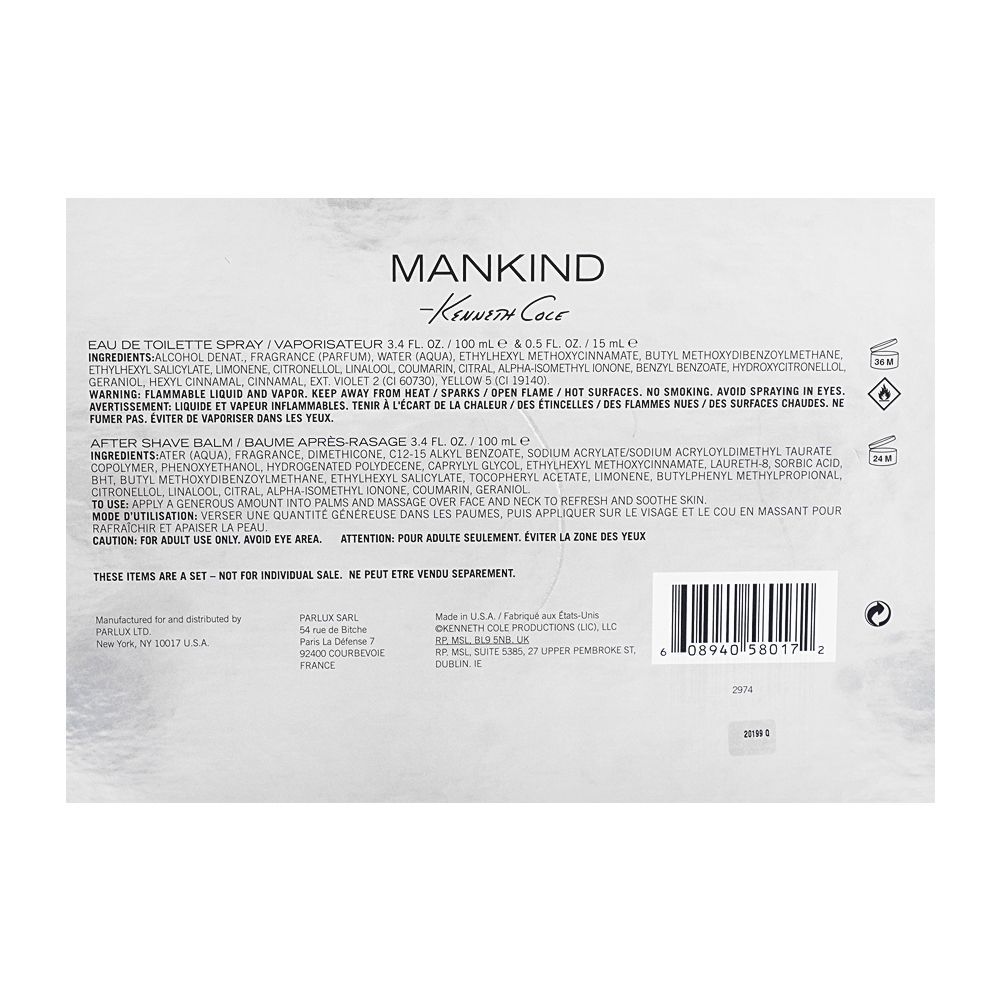 Kenneth Cole Mankind Set For Men |United States | perfume  For Men.