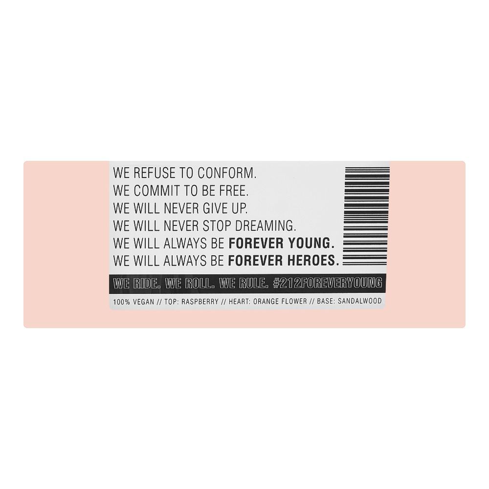 Carolina Herrera 212 Men Heroes Forever Young For Her Eau De Parfum, 80ml | Spain | Fragrance For Women