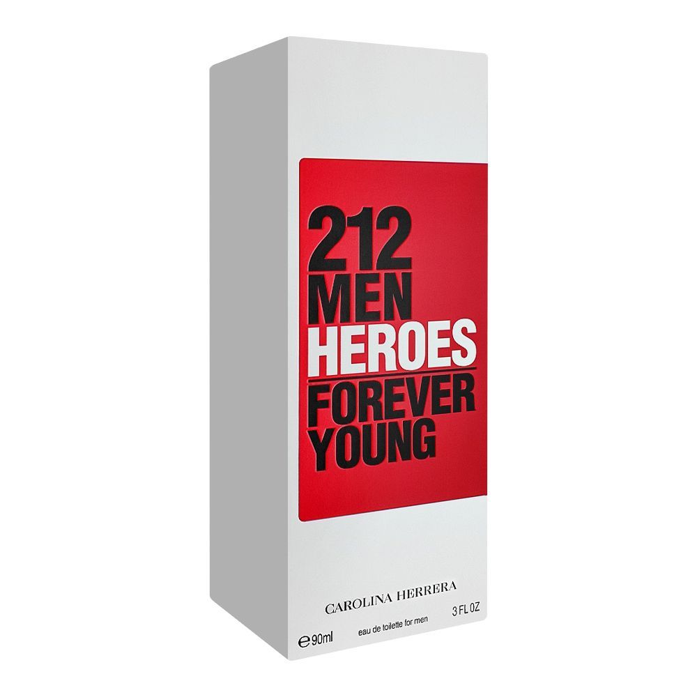 Carolina Herrera 212 Men Heroes Forever Young For Men Eau De Toilette, 90ml | Spain | Fragrance For Men
