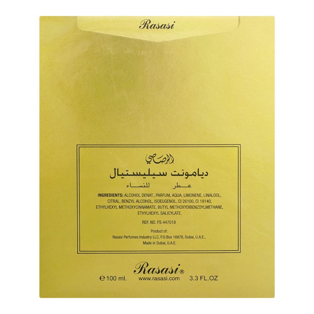 Rasasi Diamonte Celestial Pour Femme Eau De Parfum, 100ml | United Arab Emirates | For Women