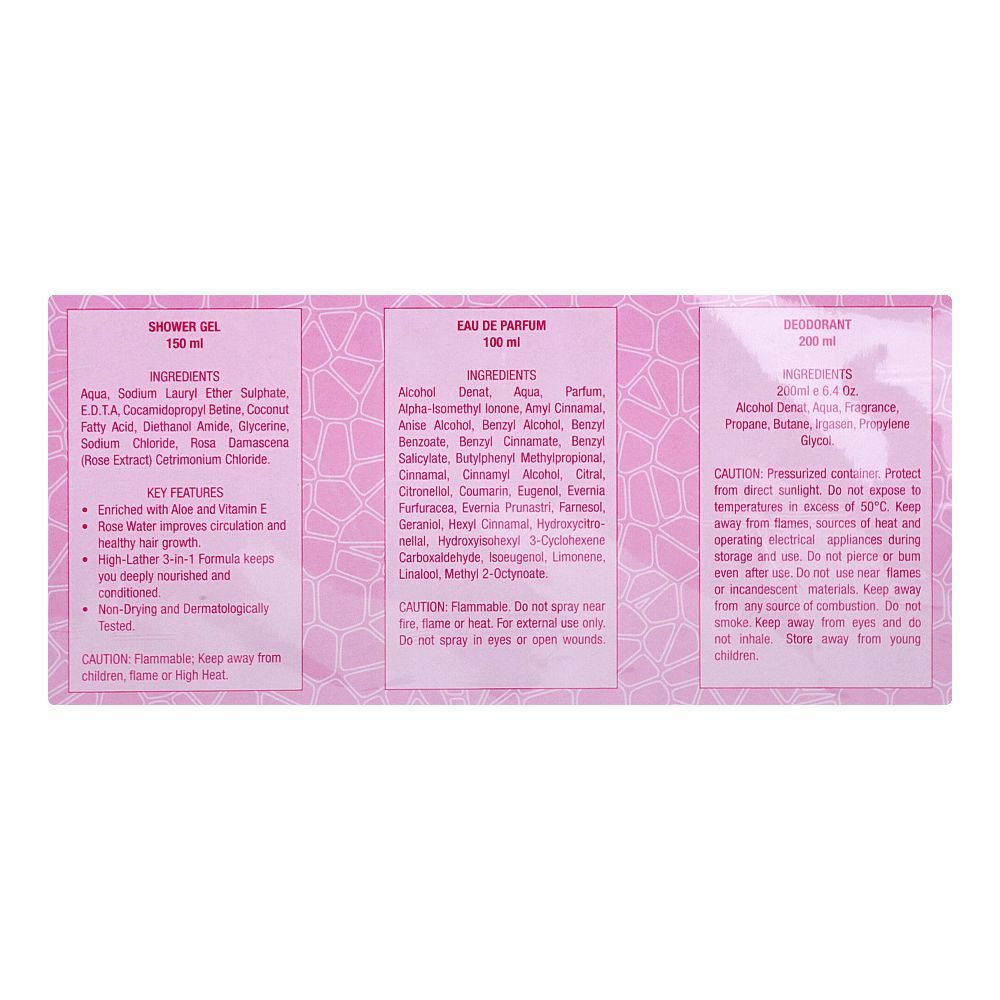 Opio Vault De Charm Set, Eau De Parfum 100ml + Shower Gel 150ml + Deodorant 200ml | For Women