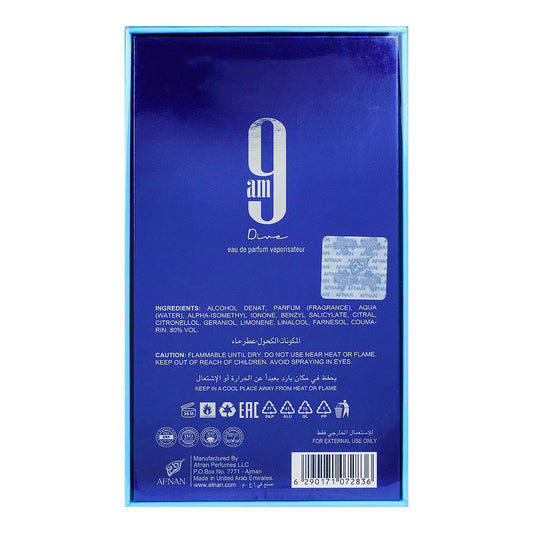 Afnan 9AM Dive, Eau De Parfum, 100ml | United Arab Emirates | Fragrance For Men & Women