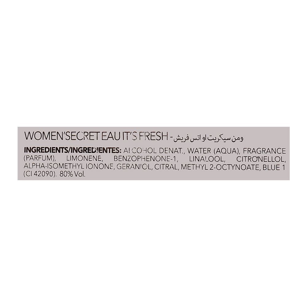 Women Secret Eau It's Fresh, Eau De Toilette, 100ml | Spain | Fragrance For Women