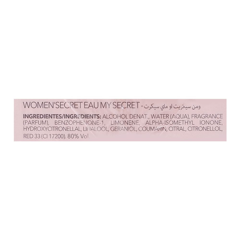 Women Secret Eau My Secret, Eau De Toilette, 100ml | Spain | Fragrance For Women