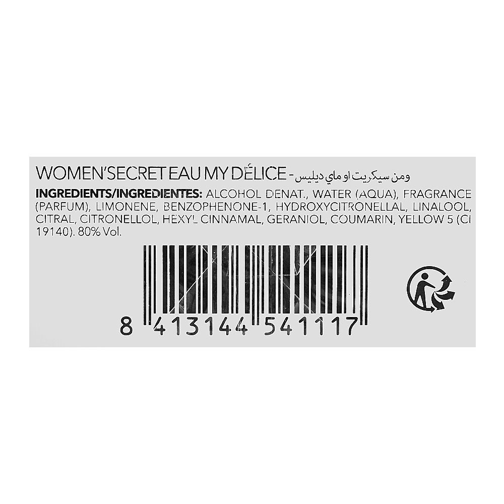 Women Secret Eau My Delice, Eau De Toilette, 100ml | Spain | Fragrance For Women