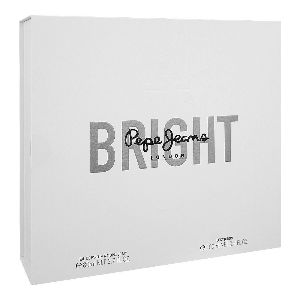 Pepe Jeans London Bright Gift Set, For Women, Eau de Parfum Natural Spray 80ml+Body Lotion 80ml | Spain | Fragrance For Women