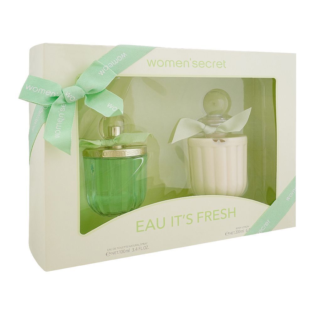 Women Secret Eau It's Fresh Gift Set, Eau De Toilette 100ml+Body Lotion 200ml | Spain | Fragrance For Women