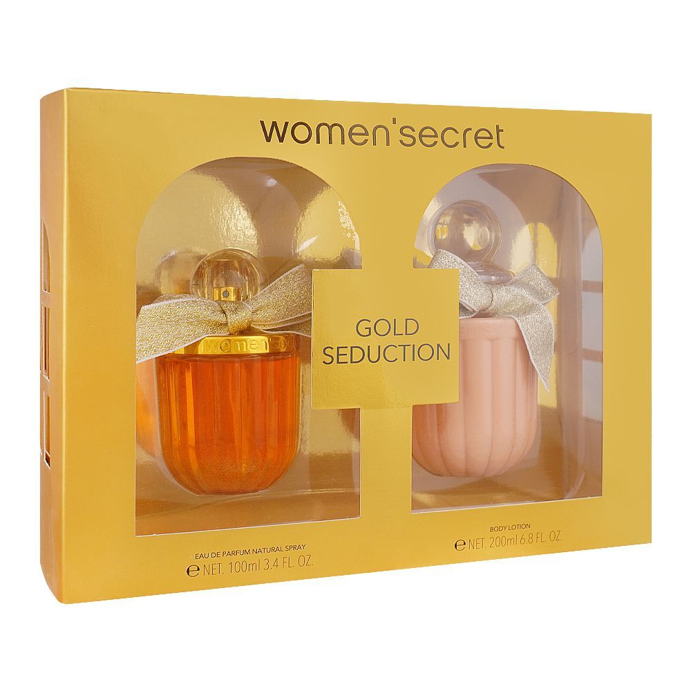 Women Secret Gold Seduction Gift Set, For Women, Eau de Parfum Natural Spray 100ml+Body Lotion 200ml | Spain | Fragrance For Women