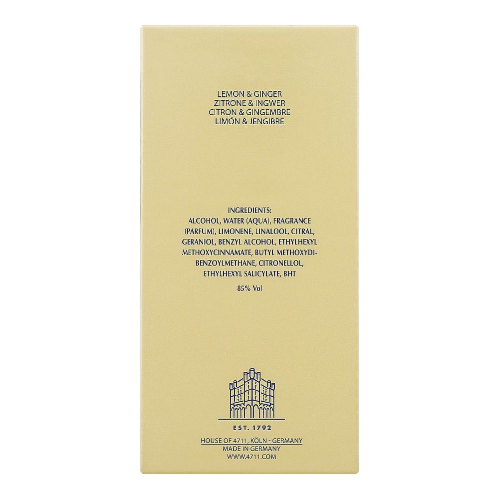 4711 Acqua Colonia Lemon & Ginger, Eau De Cologne, 50ml | Germany | Fragrance For Women
