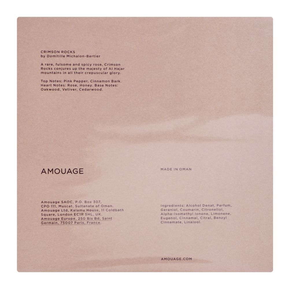 Amouage Crimson Rocks, Eau De Parfum, 100ml | Oman | Fragrance For Men & Women