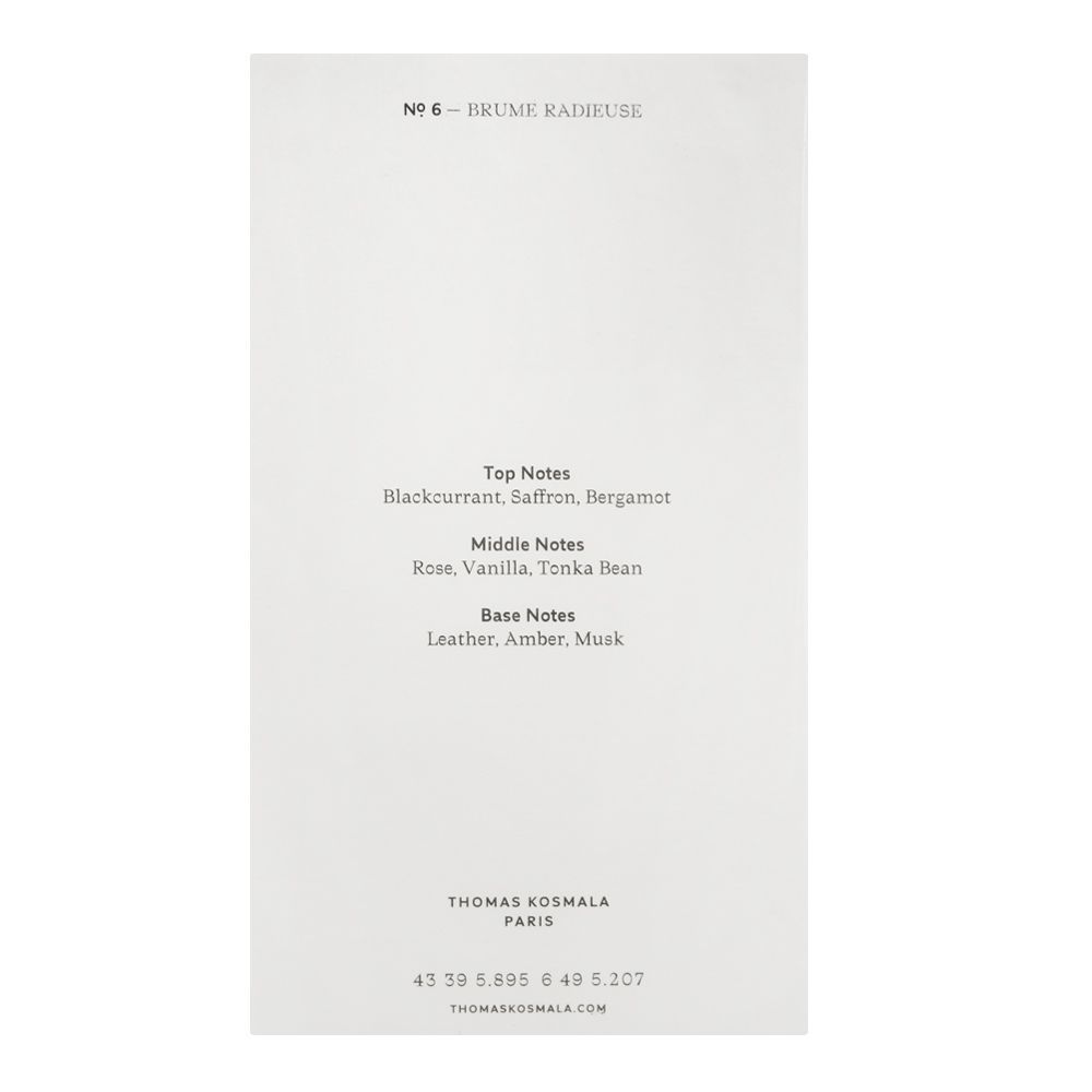 Thomas Kosmala No.6 Brume Radieuse, Eau de Parfum, 100ml | France | Fragrance For Men & Women