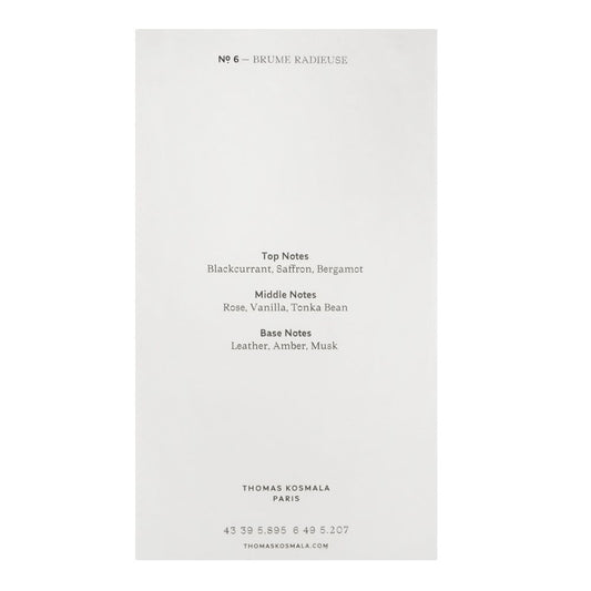 Thomas Kosmala No.6 Brume Radieuse, Eau de Parfum, 100ml | France | Fragrance For Men & Women