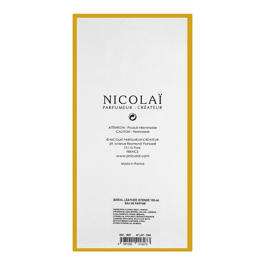 Nicolai Baikal Leather Intense, Eau de Parfum, 100ml | France | Fragrance For Men & Women