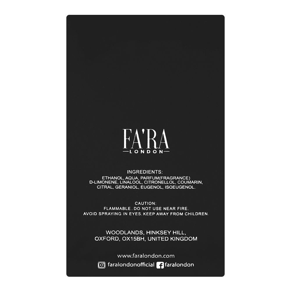 Fa'ra Wild Pour Homme, Eau de Parfum, 100ml | France | Fragrance For Men