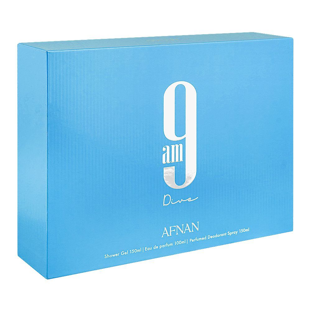 Afnan 9AM Dive Gift Set, For Men, 3-Pack | United Arab Emirates | Fragrance For Men