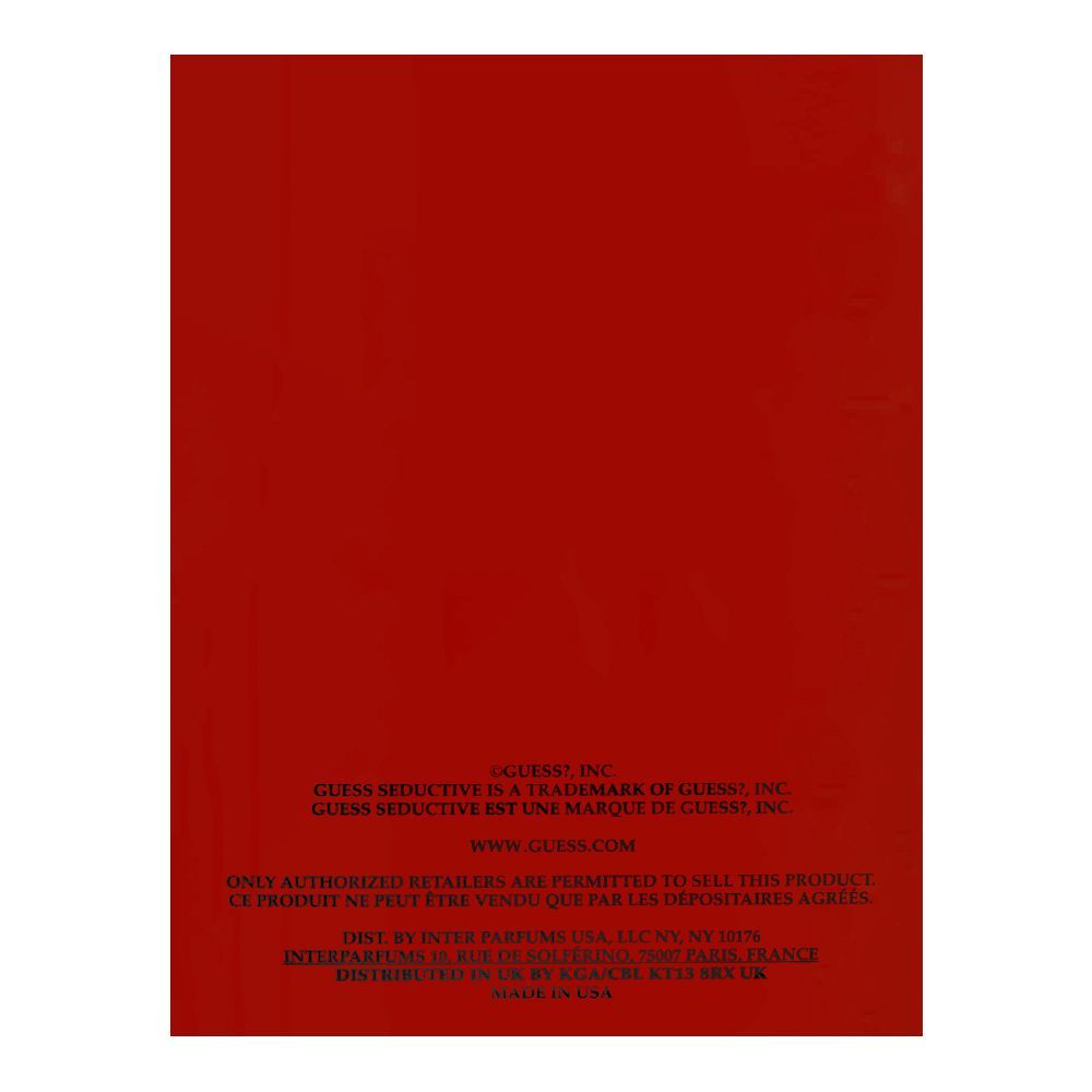 Guess Seductive Red Perfume, Eau de Toilette, 75ml | United States | Fragrance For Women